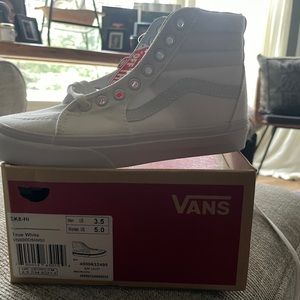 Women’s white Vans